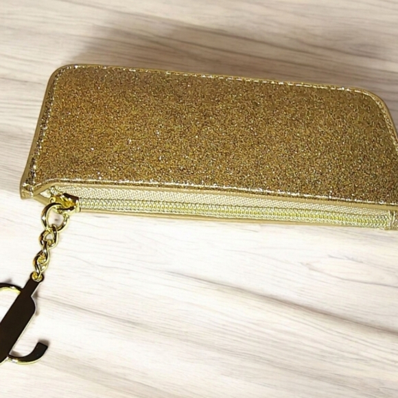 Jimmy Choo Gold Glitter Coin Purse EUC - Picture 5 of 6